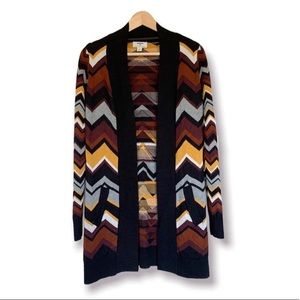 Missoni For Target Chevron Stripe Long Line Retro Cardigan S